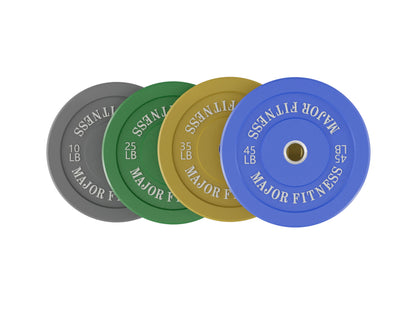 Major Fitness Low Bounce Bumper Plates Olympic Weight Plates Set