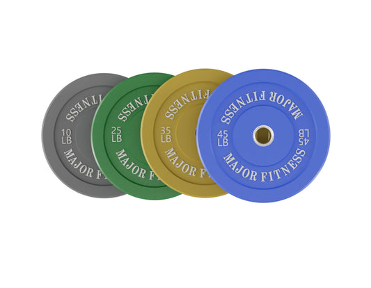 Major Fitness Low Bounce Bumper Plates Olympic Weight Plates Set