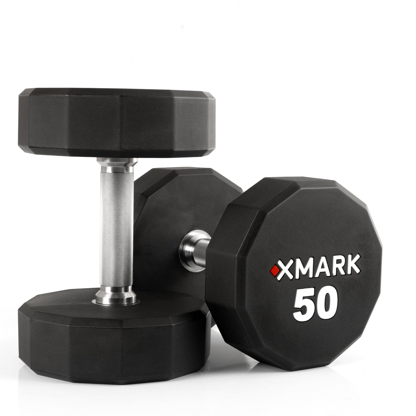 12-Sided Commercial Urethane Dumbbells Set (5-50 lb and 5-75 lb Sets) Pro Gym Grade