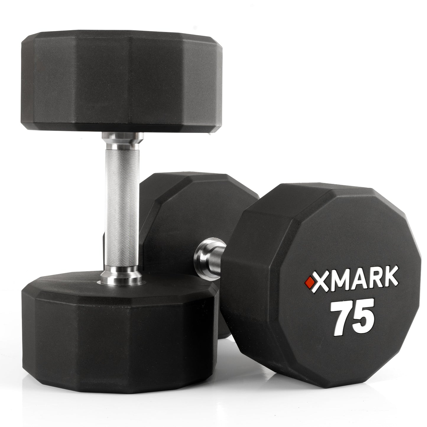12-Sided Commercial Urethane Dumbbells Set (5-50 lb and 5-75 lb Sets) Pro Gym Grade