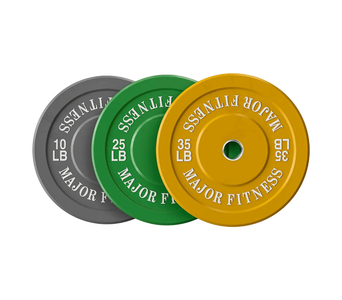 Major Fitness Low Bounce Bumper Plates Olympic Weight Plates Set