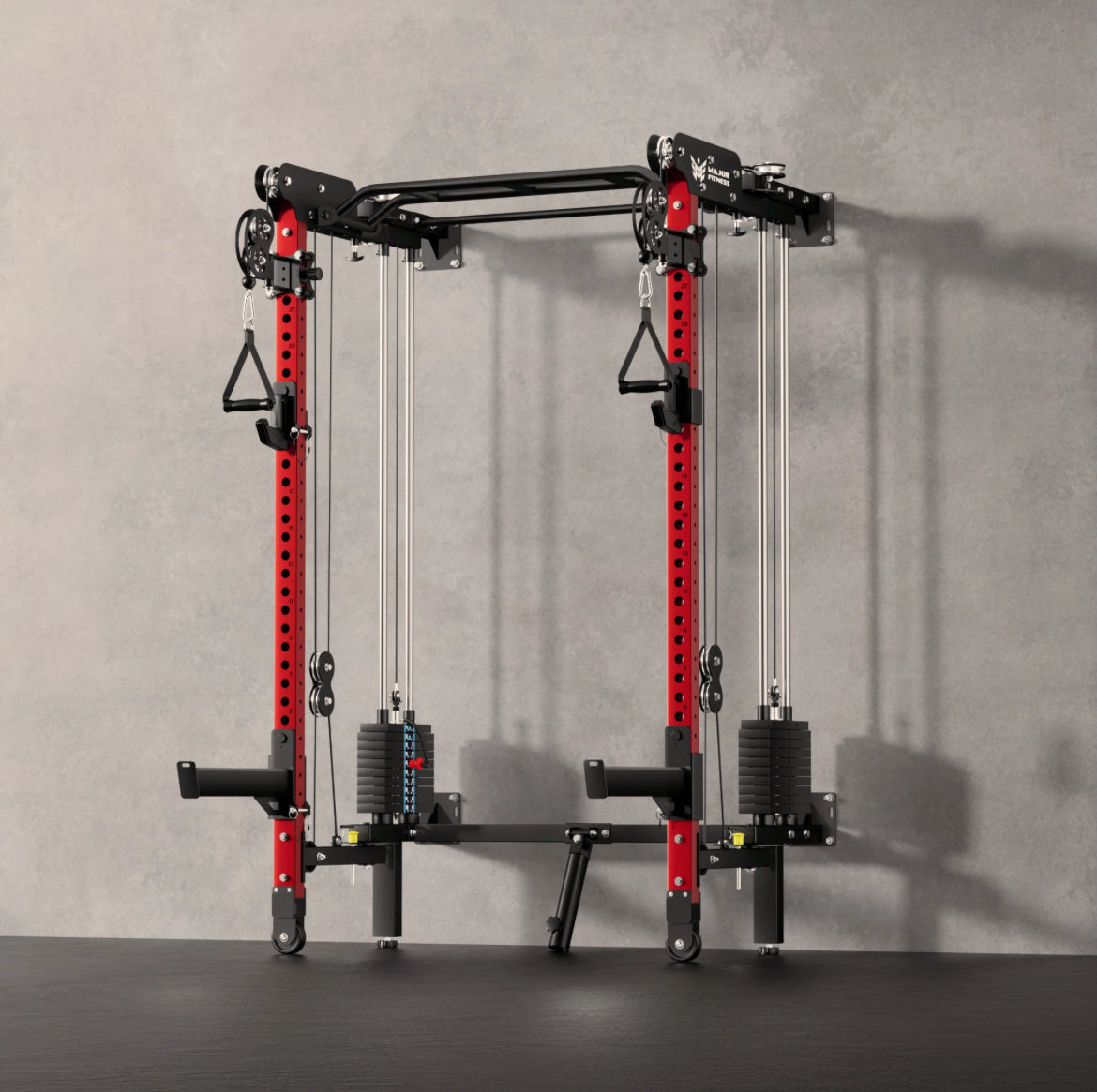 Major Fitness Lightning F35 Pro Wall Mounted Folding Power Rack All-In-One Home Gym