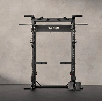 Major Fitness B52 Pro Smith Machine Home Gym with Power Rack, Cable Crossover, Dual Pulley System, Landmine, and Multi-Grip Pull-Up Bar