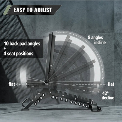 Major Fitness Adjustable Bench | 1300Lbs Capacity Weight Bench PLT01