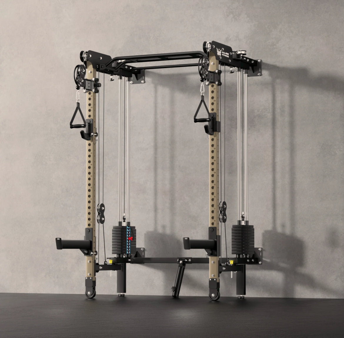 Major Fitness Lightning F35 Pro Wall Mounted Folding Power Rack All-In-One Home Gym