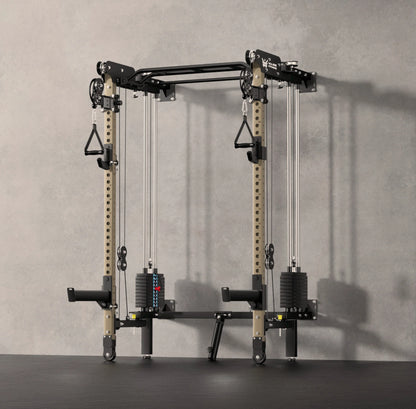 Major Fitness Lightning F35 Pro Wall Mounted Folding Power Rack All-In-One Home Gym