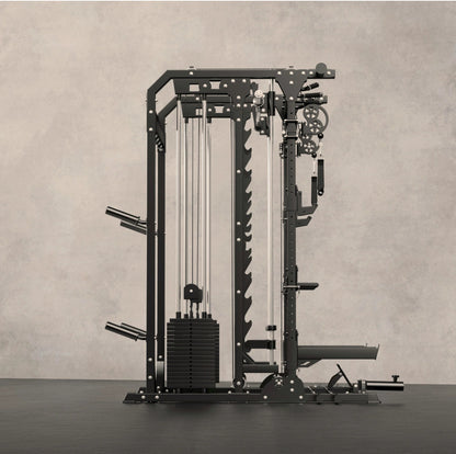 Major Fitness B52 Pro Smith Machine Home Gym with Power Rack, Cable Crossover, Dual Pulley System, Landmine, and Multi-Grip Pull-Up Bar