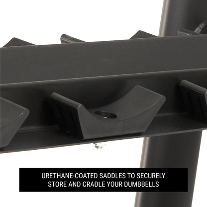 Commercial 2-Tier Dumbbell Rack - 10 Dumbbell Pairs